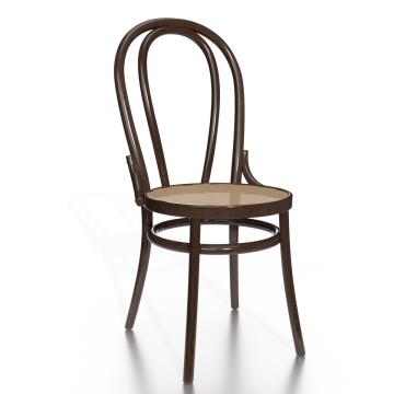DIJON | Bentwood Stoel | Wengé | Boeg hout | Vlechtwerk Naturel