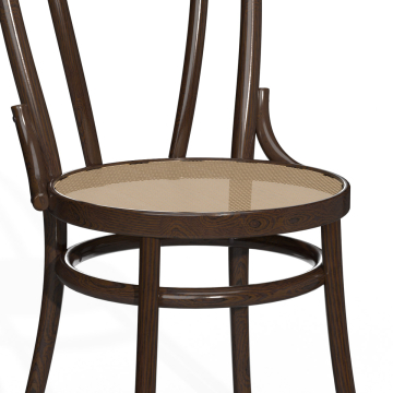 DIJON | Bentwood Stoel | Wengé | Boeg hout | Vlechtwerk Naturel