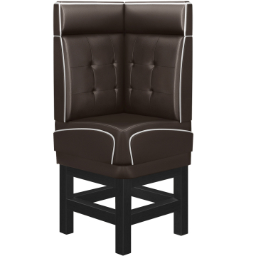 DINER 1 | Ławka narożna Diner | WxH: 64 x 153 cm | Chesterfield NO Button | Brown | Skóra
