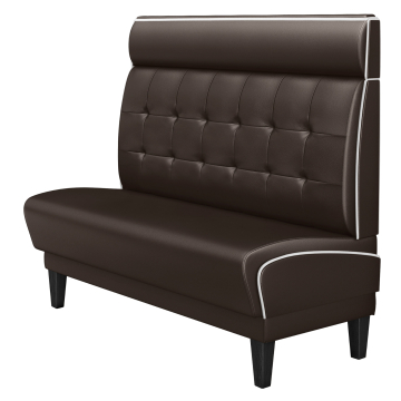 DINER 1 | Cabina pancha Diner Americano | L:H 100 x 123 cm | Pulsante Chesterfield NO | Marrone | Pelle