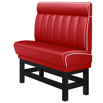 DINER 1 | Diner Hochbank | B:H 160 x 153 cm | Gestreift | Rot | Leder