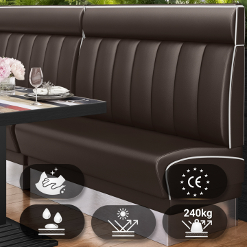 DINER 3 | Sohvaloosi | S:K 120 x 123 cm | Raidallinen | Ruskea | Nahka