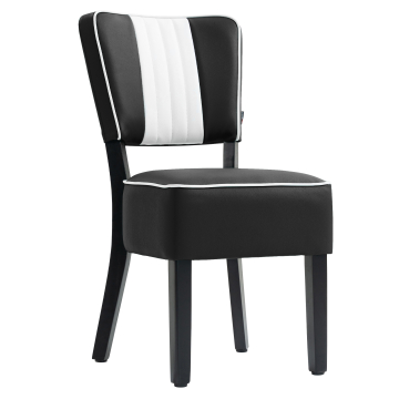 DINER | Bistrostol | Svart | Skinn