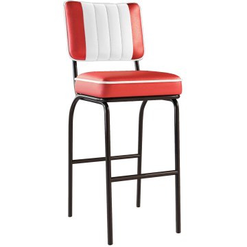DINER | Diner Barhocker | Rot | Leder
