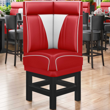 DINER VEGAS 1 | Diner hörnsoffa | B:H 64 x 133 cm | V-quilting | Röd | Läder