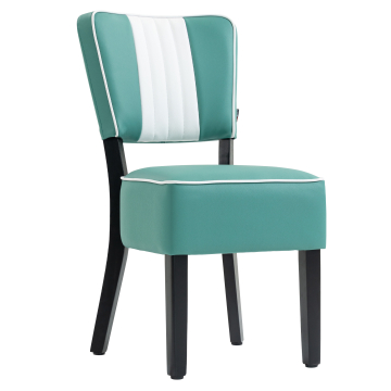 DINER | Silla de bistró | Turquesa | Cuero