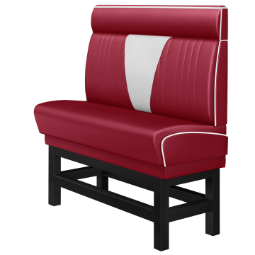 DINER VEGAS 1 | Amerikaanse Diner Zitbank | B:H 160 x 153 cm | V-quilten | Rood | Leer