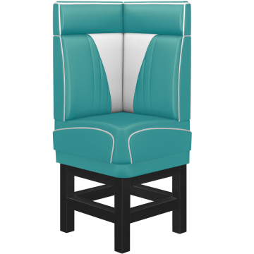 DINER VEGAS 1 | Banco esquinero American Diner | Ancho:Alto 64 x 153 cm | Acolchado en V | Turquesa | Cuero