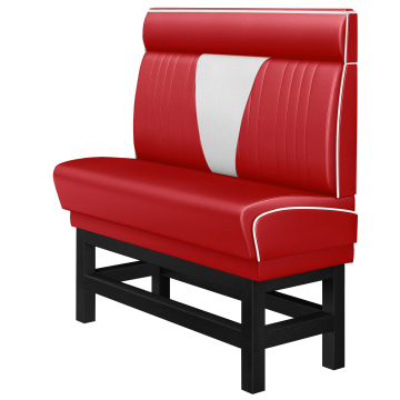 DINER VEGAS 1 | Diner Hochbank | B:H 140 x 153 cm | V-Steppung | Rot | Leder