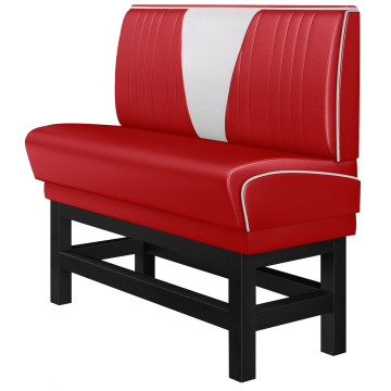 DINER VEGAS 1 | Høy restaurantsofa i diner stil | B: H 160 x 133 cm | V quilting | rød | lær