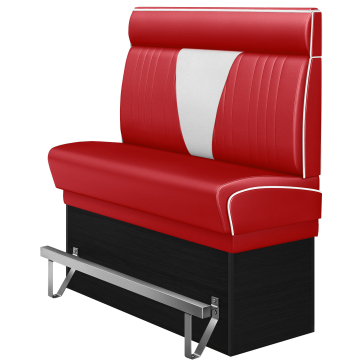 DINER VEGAS 2 | Diner Hochbank | B:H 100 x 153 cm | V-Steppung | Rot | Leder