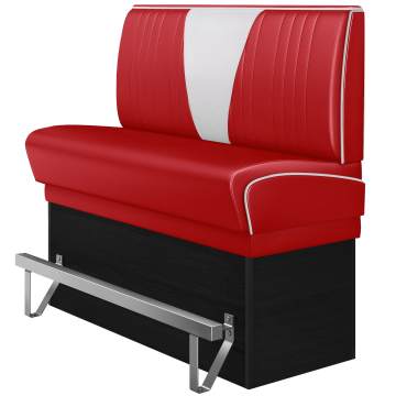DINER VEGAS 2 | Diner Hochbank | B:H 200 x 133 cm | V-Steppung | Rot | Leder
