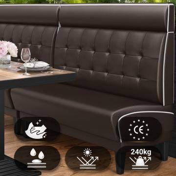 DINER 1 | American diner bås | B:H 100 x 123 cm | Chesterfield NO-knapp | Brun | Läder