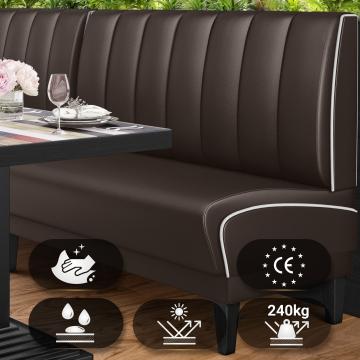 DINER 1 | American diner bås | B:H 100 x 103 cm | Randig | Brun | Läder