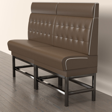 DINER 1 | Ravintola sohvat | S:K 120 x 153 cm | Chesterfield NO-painike | Ruskea | Nahka