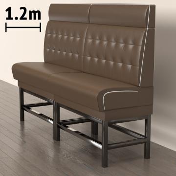 DINER 1 | Ravintola sohvat | S:K 120 x 153 cm | Chesterfield NO-painike | Ruskea | Nahka