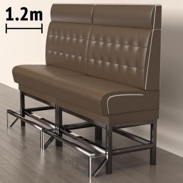 DINER 1 | Ravintola sohvat | S:K 120 x 153 cm | Chesterfield NO-painike | Ruskea | Nahka