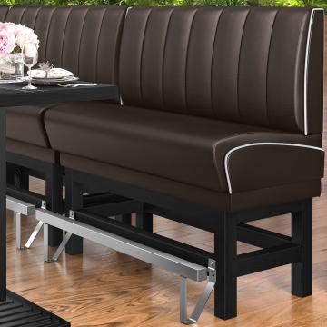 DINER 1 | Diner Hochbank | B:H 100 x 133 cm | Gestreift | Braun | Leder