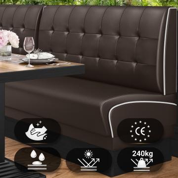 DINER 2 | American diner bås | B:H 100 x 103 cm | Chesterfield NO-knapp | Brun | Läder