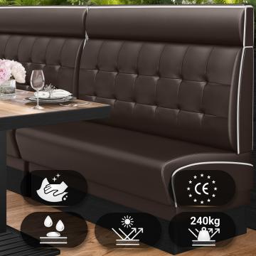 DINER 2 | American diner bås | B:H 100 x 123 cm | Chesterfield NO-knapp | Brun | Läder