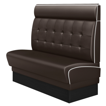 DINER 2 | American diner bås | B:H 100 x 123 cm | Chesterfield NO-knapp | Brun | Läder