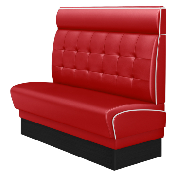DINER 2 | Dinerbank | B:H 100 x 123 cm | Chesterfield NO Button | Rot | Leder