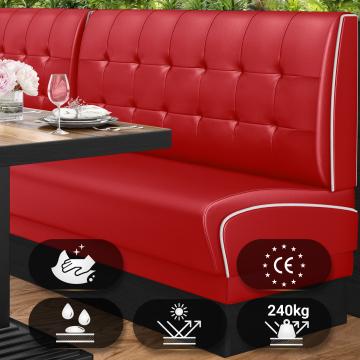 DINER 2 | American diner bås | B:H 100 x 103 cm | Chesterfield NO-knapp | Röd | Läder