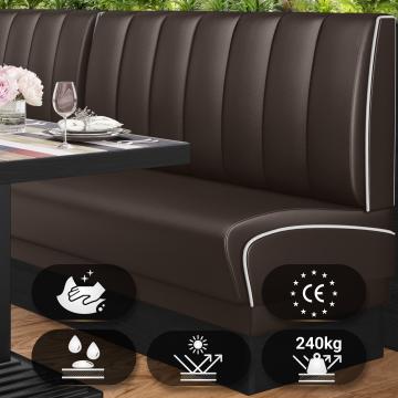 DINER 2 | American diner bås | B:H 100 x 103 cm | Randig | Brun | Läder