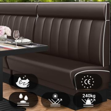 DINER 2 | American diner bås | B:H 100 x 123 cm | Randig | Brun | Läder