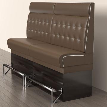 DINER 2 | Ravintola sohvat | S:K 120 x 153 cm | Chesterfield NO-painike | Ruskea | Nahka