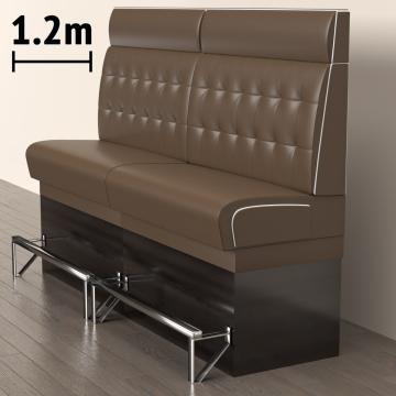 DINER 2 | Ravintola sohvat | S:K 120 x 153 cm | Chesterfield NO-painike | Ruskea | Nahka