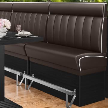 DINER 2 | Diner Hochbank | B:H 100 x 153 cm | Gestreift | Braun | Leder