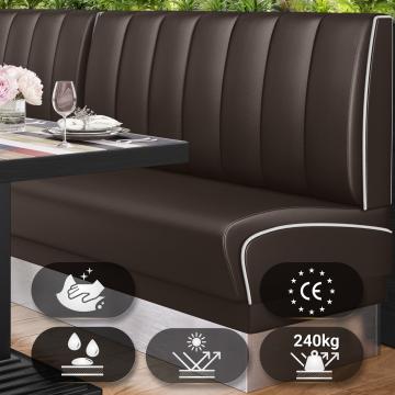 DINER 3 | American diner bås | B:H 100 x 103 cm | Randig | Brun | Läder