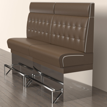 DINER 3 | Ravintola sohvat | S:K 120 x 153 cm | Chesterfield NO-painike | Ruskea | Nahka