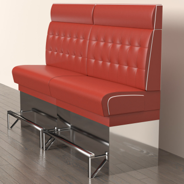 DINER 3 | Ravintola sohvat | S:K 120 x 153 cm | Chesterfield NO-painike | Punainen | Nahka