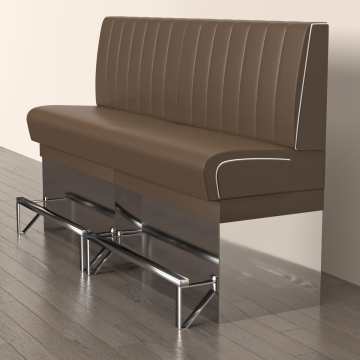 DINER 3 | Sofa para diner | Ancho:Alto 200 x 133 cm | Rayas | Marrón | Piel