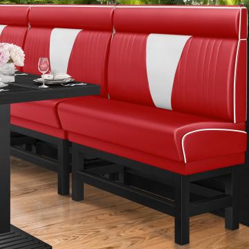 DINER VEGAS 1 | Diner Hochbank | B:H 100 x 153 cm | V-Steppung | Rot | Leder
