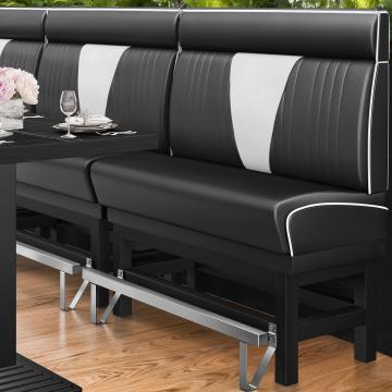 DINER VEGAS 1 | American Diner Bench | W:H 100 x 153 cm | V-quilting | Black | Leather