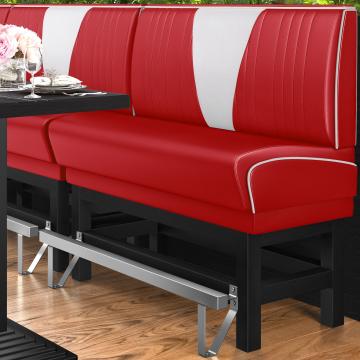 DINER VEGAS 1 | American Diner Bench | W:H 100 x 133 cm | V-quilting | Red | Leather