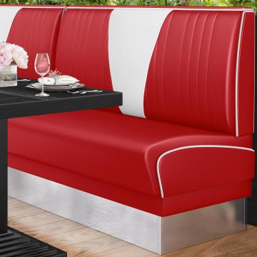 DINER VEGAS 3 | Dinerbank | B:H 100 x 103 cm | V-Steppung | Rot | Leder