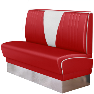 DINER VEGAS 3 | Dinerbank | B:H 100 x 103 cm | V-Steppung | Rot | Leder