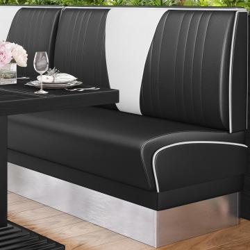 DINER VEGAS 3 | Dinerbank | B:H 100 x 103 cm | V-Steppung | Schwarz | Leder