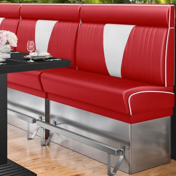 DINER VEGAS 3 | Diner Hochbank | B:H 100 x 153 cm | V-Steppung | Rot | Leder