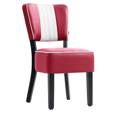 SALLE À MANGER | Chaise de bistrot | Rouge | Cuir