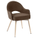 Diana | Hotelstol | Brun | Samt | Ramme Hvit