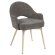 Diana | Hotel Stuhl | Grau | Stoff/Textil | Gestell Weiß