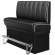 DINER 2 | Hög diner soffa | B:H 140 x 133 cm | Randig | Svart | Läder