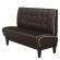 DINER 1 | Restaurantsofa i diner stil | B: H 140 x 123 cm | Chesterfield NO-knapp | brun | lær