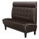 DINER 1 | Restaurantsofa i diner stil | B: H 140 x 123 cm | Chesterfield NO-knapp | brun | lær