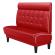 DINER 1 | Restaurantsofa i diner stil | B: H 140 x 123 cm | Chesterfield NO-knapp | rød | lær
